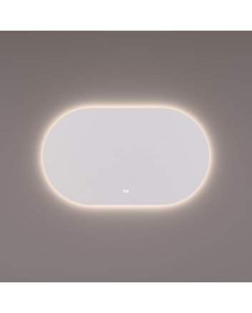 Hipp Design rechthoekige ovale LED spiegel 160x70cm met indirecte verlichting rondom, spiegelverwarming, kleurenwissel en touchdimmer