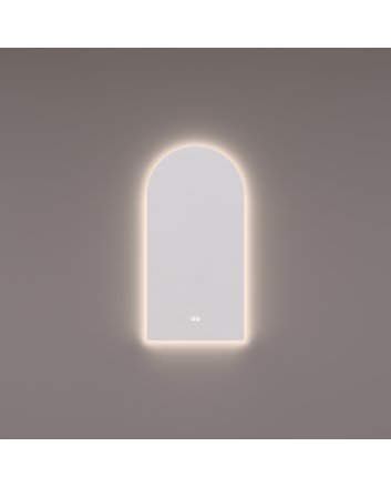 Hipp Design toogvormige LED spiegel 45x90cm met indirecte verlichting rondom, spiegelverwarming, kleurenwissel en touchdimmer