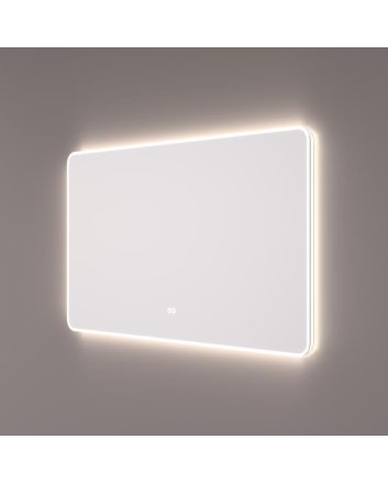 Hipp Design LED spiegel 140x70cm met afgeronde hoeken, directe en indirecte verlichting rondom, spiegelverwarming, kleurenwissel en touchdimmer