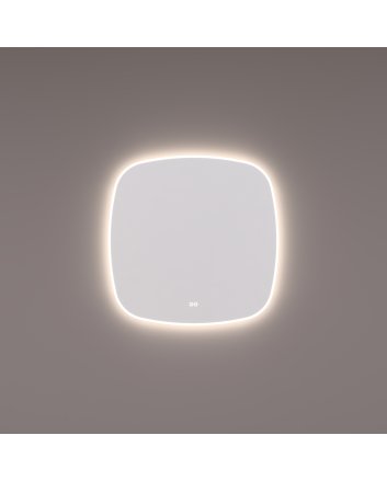 Hipp Design Deens ovale LED spiegel 100x100cm met directe en indirecte verlichting rondom, spiegelverwarming, kleurenwissel en touchdimmer