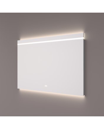 Hipp Design LED spiegel 80x70cm met horizontale verlichting, indirecte onderverlichting en spiegelverwarming