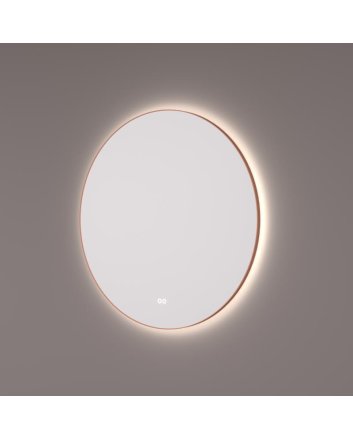 Hipp Design ronde koper PVD LED spiegel 120cm met indirecte verlichting rondom, spiegelverwarming, touchdimmer en kleurenwissel