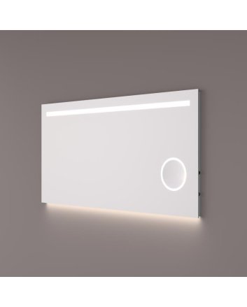 Hipp Design LED spiegel 160x70cm met horizontale verlichting, vergrootspiegel, indirecte onderverlichting en spiegelverwarming