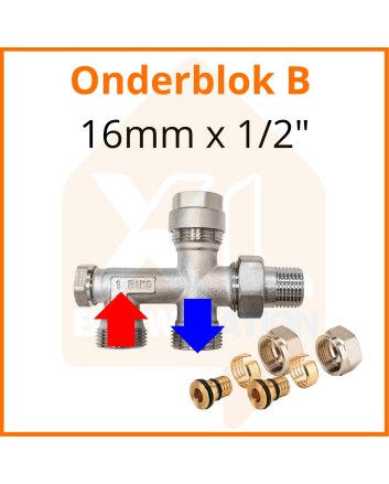 Onderblok B 16mm x 1/2"