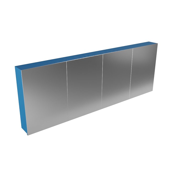 Mondiaz Cubb spiegelkast 200x70x16cm kleur jeans met 4 deuren