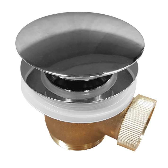 Caral clickwaste afvoerplug vrijstaand bad 1 1/2" chroom
