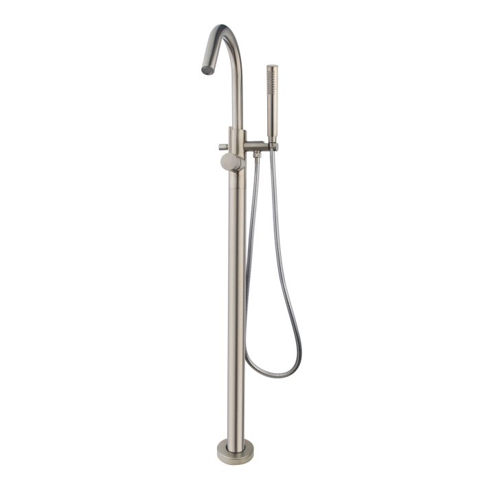 Caral vrijstaande badmengkraan compleet geborsteld staal