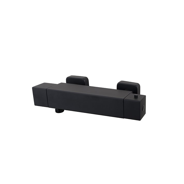 Eco Rombo thermostatische douchemengkraan mat zwart