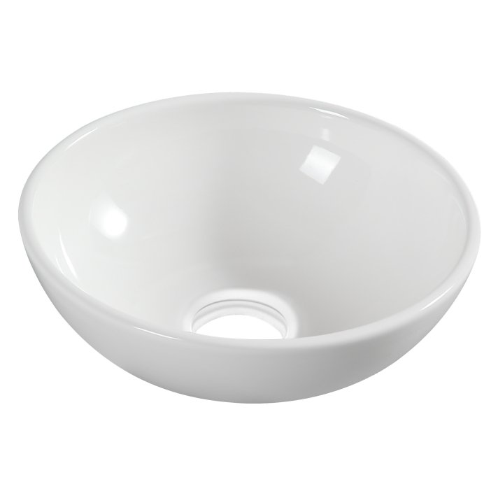 Kimo waskom rond 28 x 10 cm keramiek glans wit