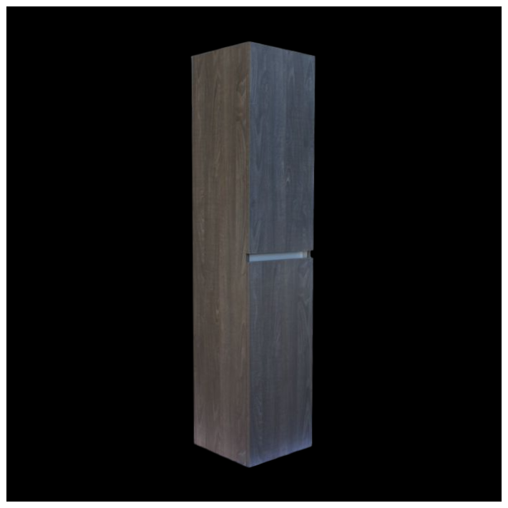 Sani DeLuxe Trendline basic kolomkast met greeplijst aluminium Silver Oak