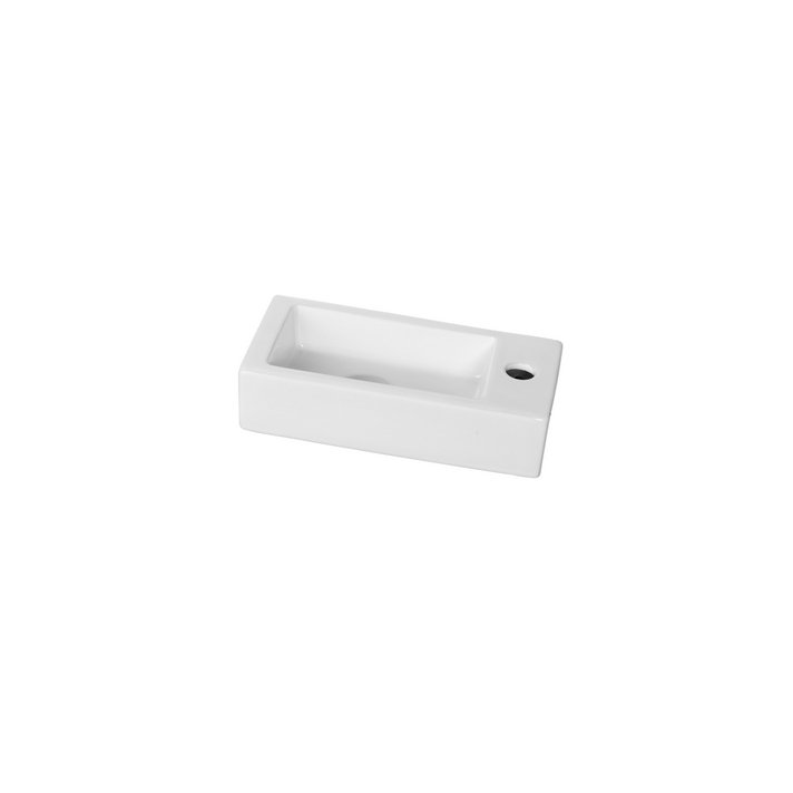 Rhea mini fontein rechts 36,5 x 18 x 9 cm keramiek glans wit