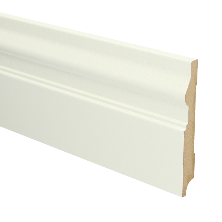 MDF Renaissance plint 120x15 wit voorgelakt RAL 9010 | 2.4 meter