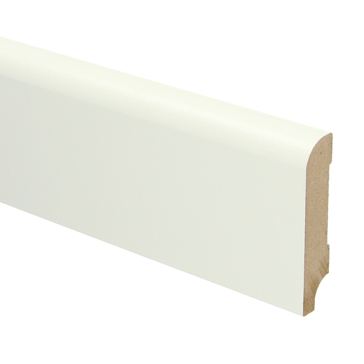 MDF Koloniale plint 70x15 wit voorgelakt RAL 9010 | 2.4 meter