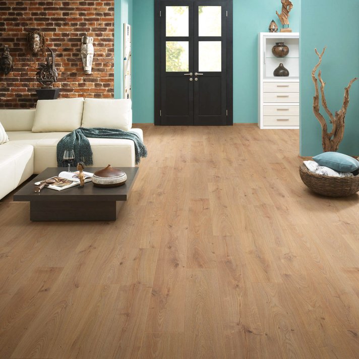 Actie laminaat - rechte plank warm beige