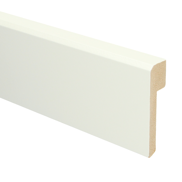 MDF Renovatieplint klassiek 85x22 voorgelakt RAL 9010 | 2.4 meter