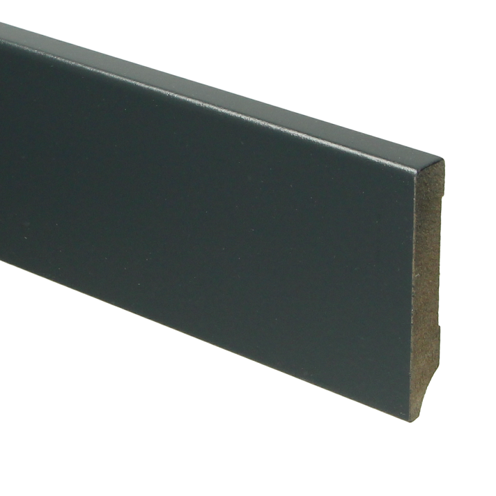 MDF Moderne plint 70x12 voorgelakt RAL 7016 | 2.4 meter