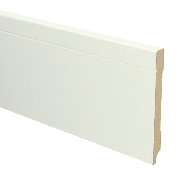 MDF Tijdloze plint 120x12 wit voorgelakt RAL 9010 | 2.4 meter