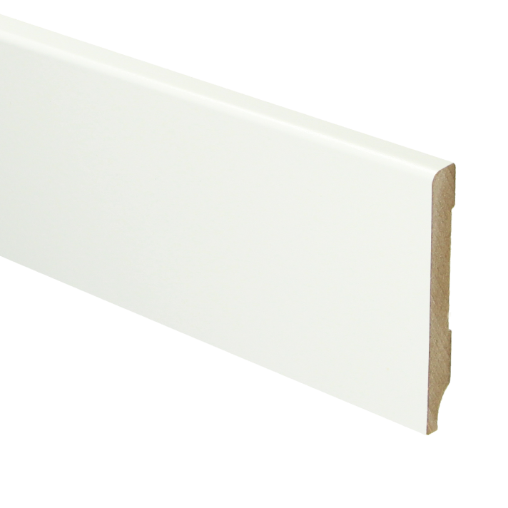 MDF Moderne plint 70x9 voorgelakt RAL 9016 | 2.4 meter