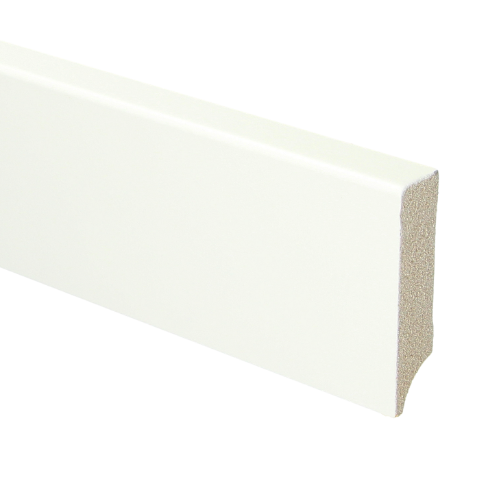 MDF plint 70x18 V313 wit gegrond recht | 2.4 meter