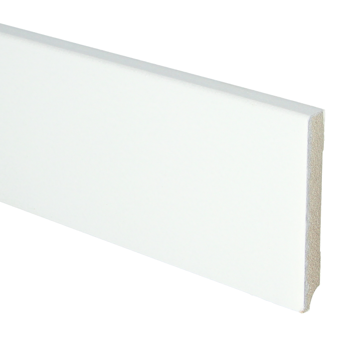 MDF plint 90x12 V313 wit gegrond recht | 2.4 meter