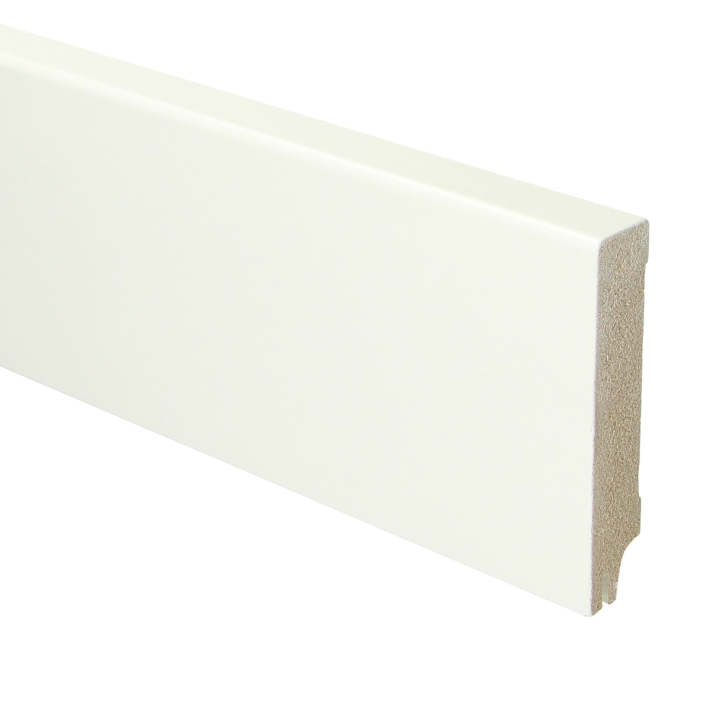 MDF Moderne plint 90x18 RAL 9010 + uitsparing | 2.4 meter