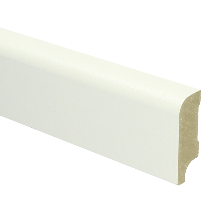 MDF Koloniale plint 58x22 wit voorgelakt RAL 9010 | 2.4 meter