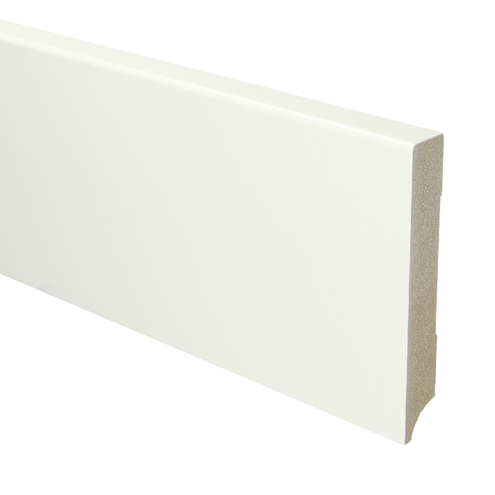 MDF Moderne plint 120x18 voorgelakt RAL 9016 | 2.4 meter