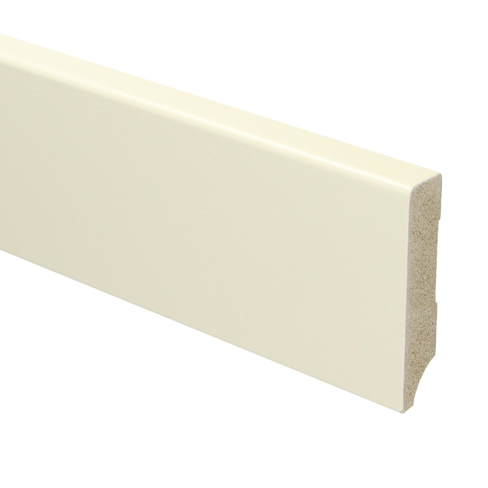 MDF Moderne plint 70x15 voorgelakt RAL 9001 | 2.4 meter