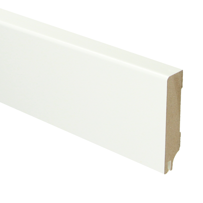 MDF Moderne plint 70x15 RAL 9016 + uitsparing | 2.4 meter