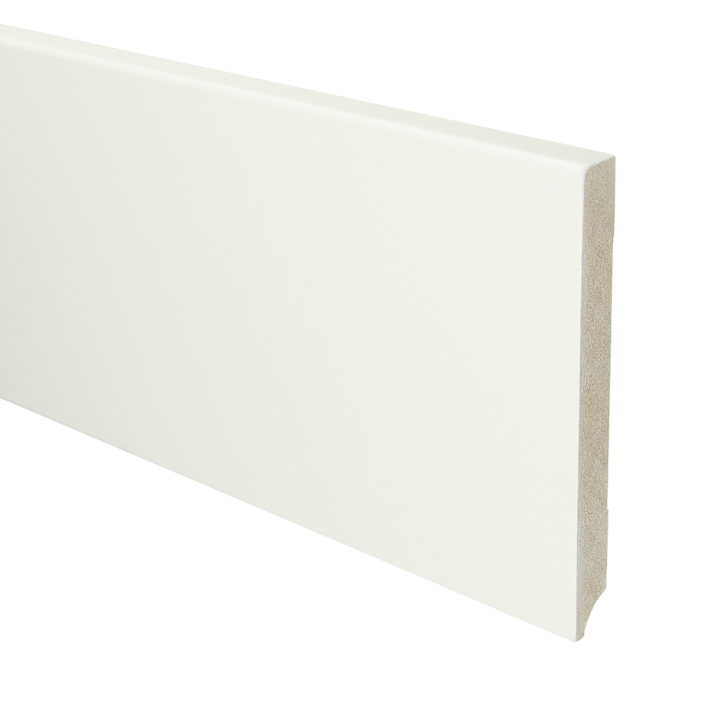 MDF Moderne plint 150x15 voorgelakt RAL 9016 | 2.4 meter