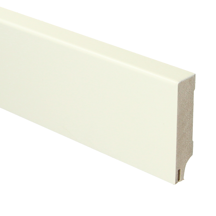 MDF Moderne plint 70x18 RAL 9010 + uitsparing | 2.4 meter