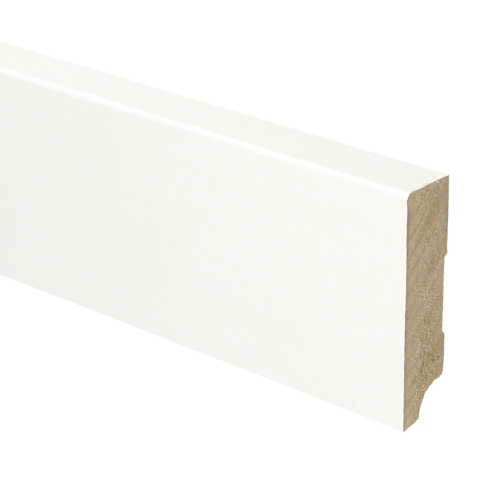 MDF plint recht 70x18 wit gefolied | 2.4 meter