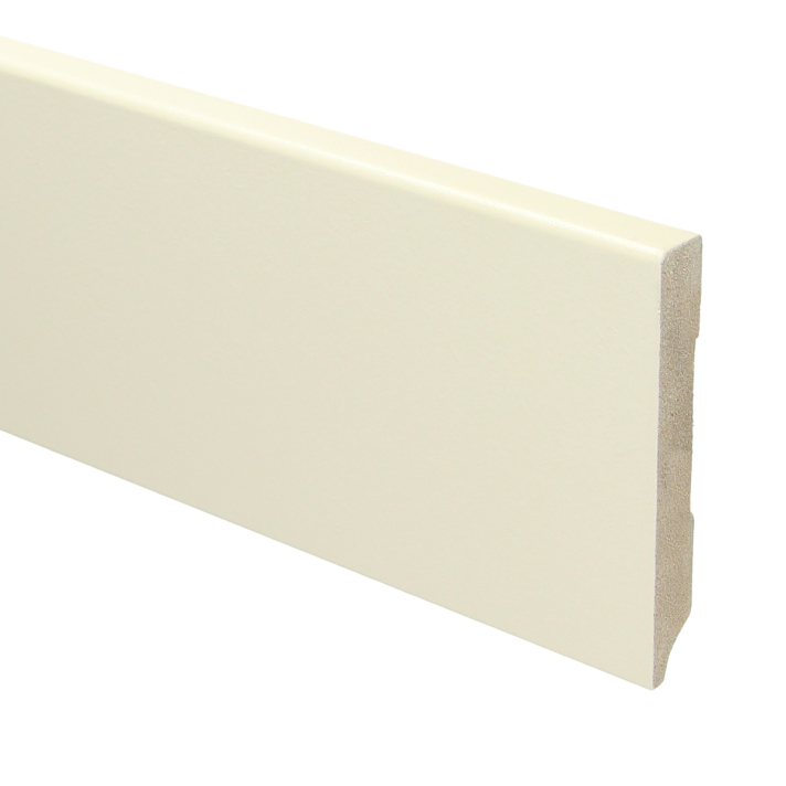 MDF Moderne plint 90x12 voorgelakt RAL 9001 | 2.4 meter