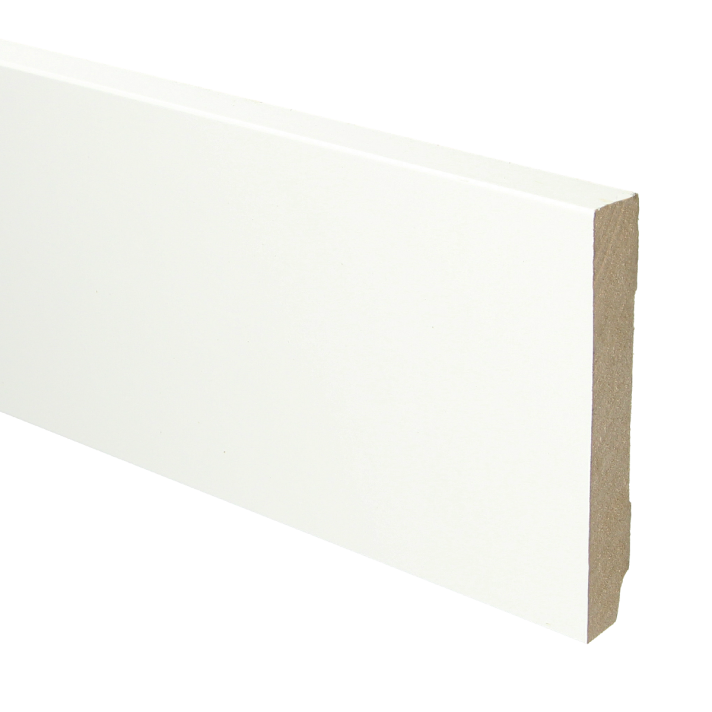 MDF plint recht 120x18 wit gefolied | 2.4 meter