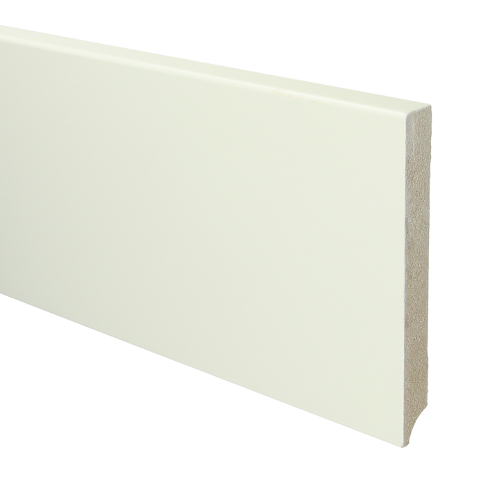 MDF Moderne plint 150x18 wit voorgelakt RAL 9010 | 2.4 meter