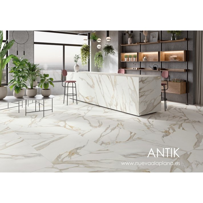 Alaplana Antik vloertegel mat 100x100 White