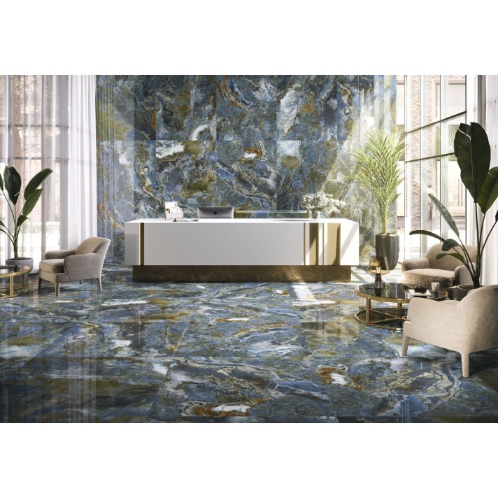 Aurum hoogglans vloertegel-60x120-Blue