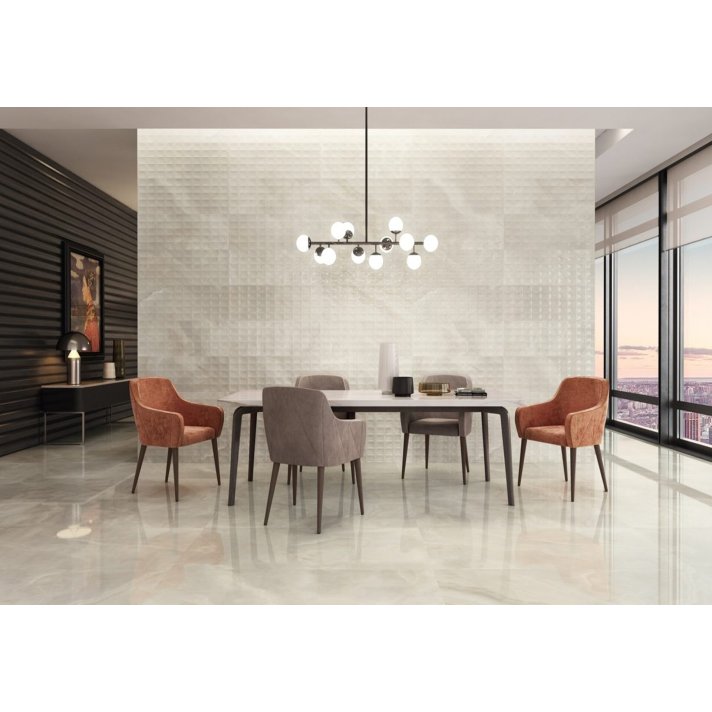E-Tile Avalon hoogglans vloertegel 120x260 Marfil
