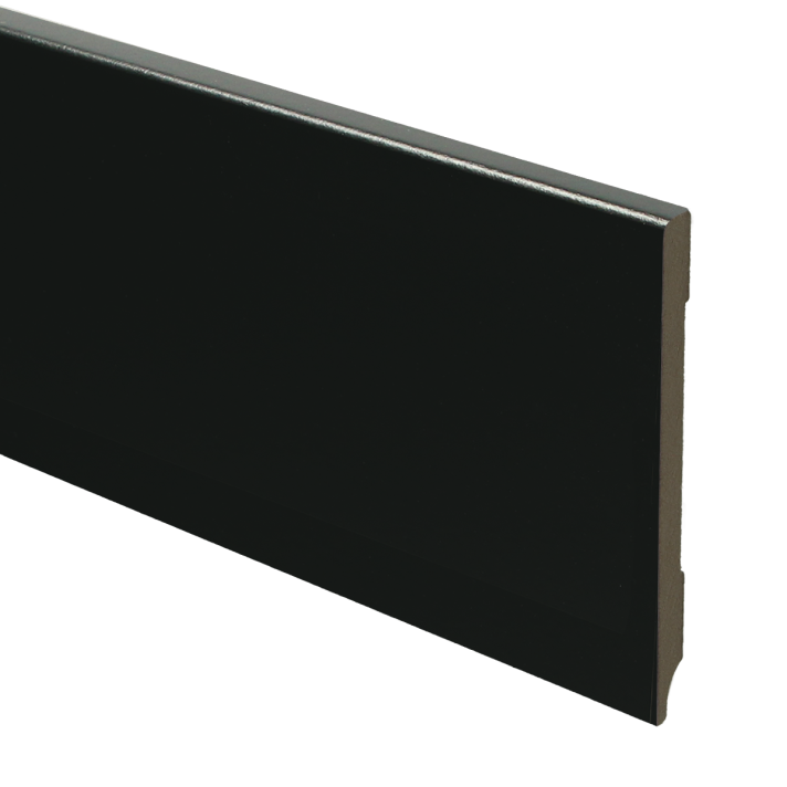 MDF Moderne plint 120x9 voorgelakt RAL 9005 | 2.4 meter