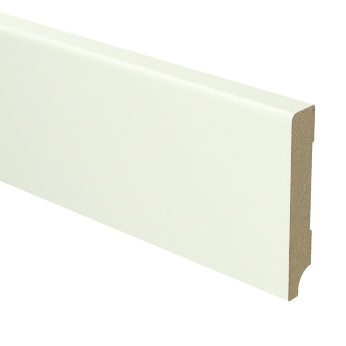 MDF Moderne plint 90x15 wit voorgelakt RAL 9010 | 2.4 meter