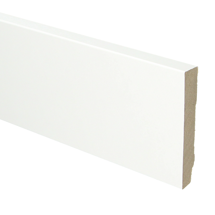 MDF plint recht 90x15 wit gefolied | 2.4 meter