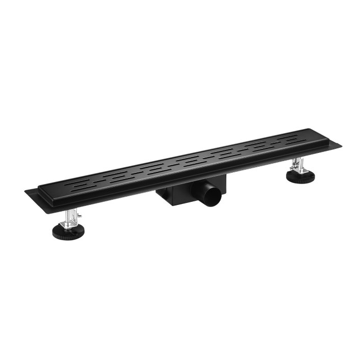 Eco Elegance Rvs Douchegoot Compleet (80cm) - Zwart