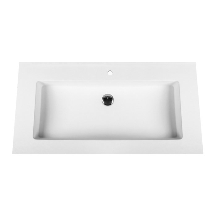 Eco Elegance Solid Surface Wastafel (60cm) - Wit