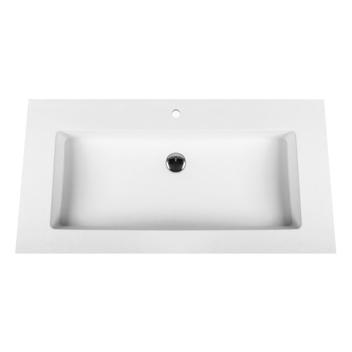Eco Elegance Solid Surface Wastafel (80cm) - Wit