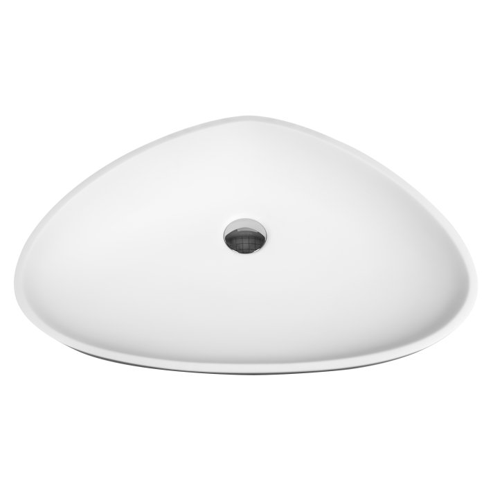 Eco Elegance Corona Solid Surface Wastafel (63x42x14cm) - Wit