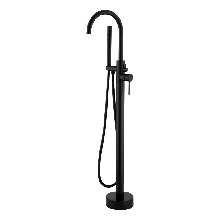 Eco Elegance Vrijstaande Badmengkraan Met Handdouche - Mat Zwart