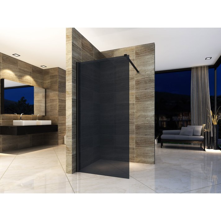 Eco Elegance Inloopdouchewand Rookglas 8mm (80x200cm)