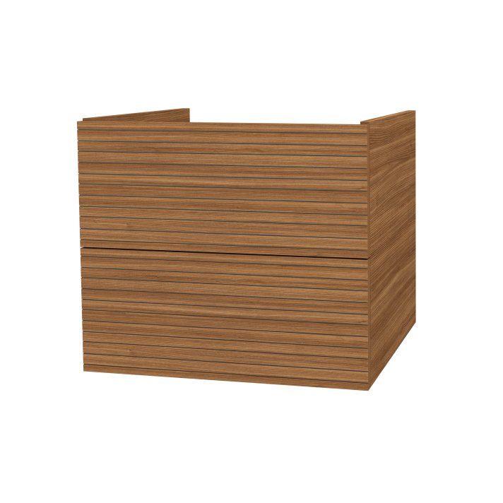 Hunk & Müeller Elite Onderkast Met Horizontaal Reliëf (60cm) - Walnoot