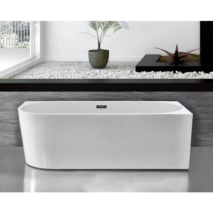 Eco Elegance Vrijstaand Bad Hoekbad 180x80 Links Wit