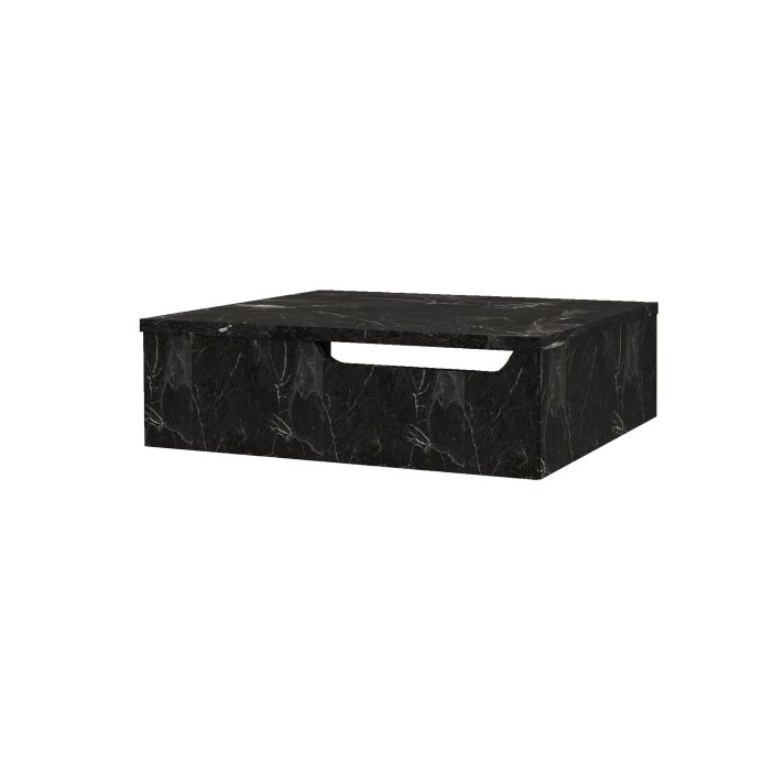 Eco Elegance Felix Onderkast Met Handdoekuitsparing (60cm) - Zwart Marmer